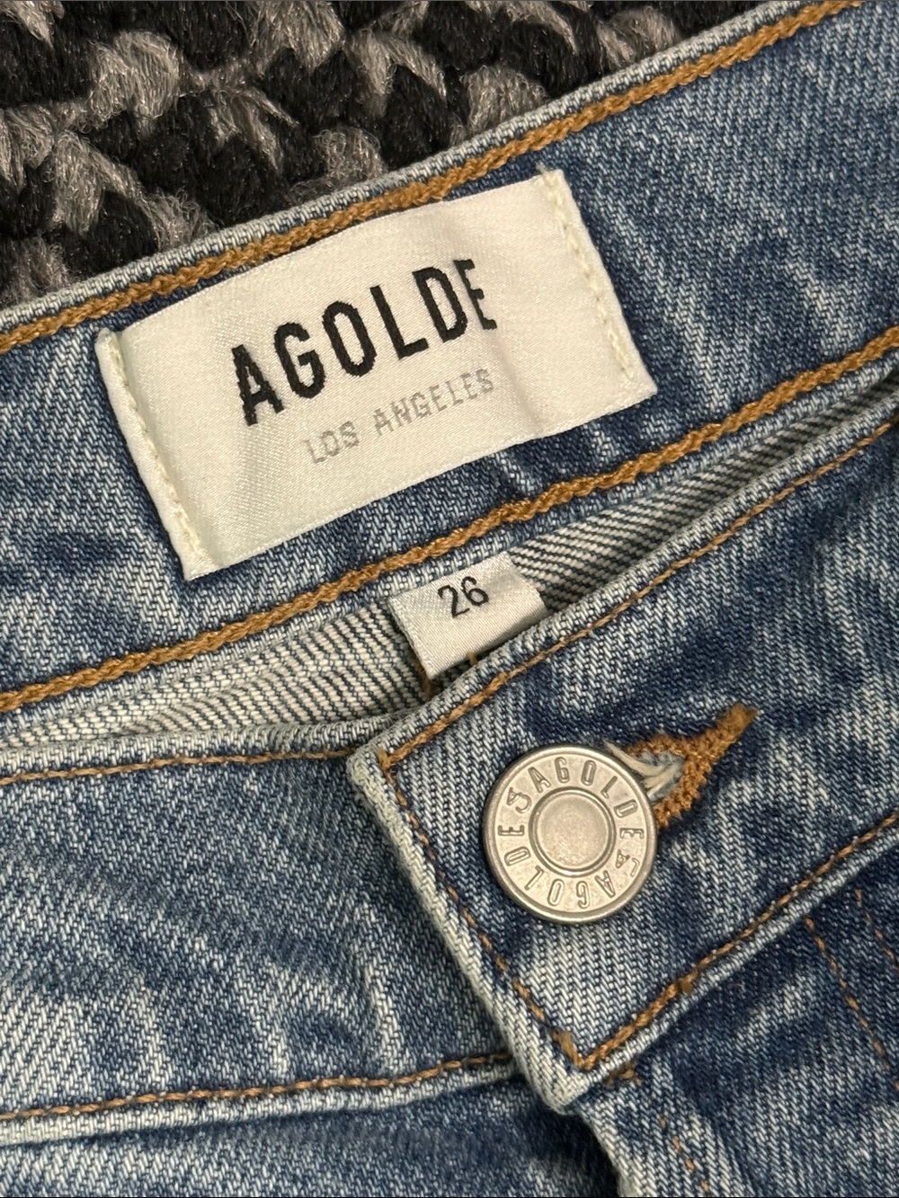 AGOLDE Freya High Rise Slim Straight Jeans Women's 26 Classic Organic Cotton NWT - Picture 3 of 8
